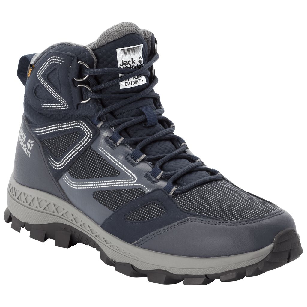 Jack Wolfskin DOWNHILL TEXAPORE MID Chaussures Homme Bleu Foncé/Gris - BPURJTA-70